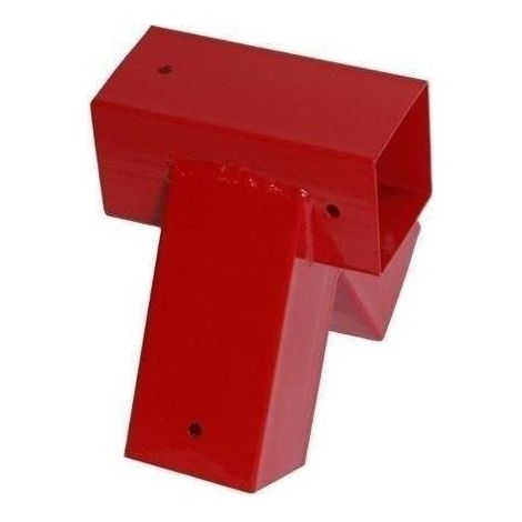 Connettore angolo 90° quadrato 90x90 rosso