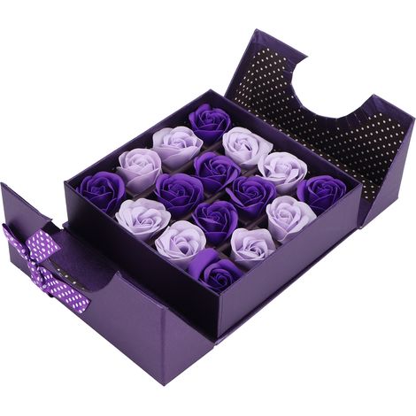 Boîte Cadeau Rose en PE Innovante pour Anniversaire, Mariage et Saint-Valentin - Dégradé Violet (1/5)