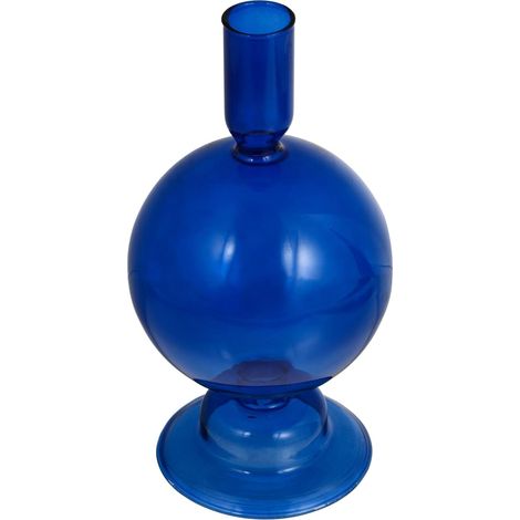 Bougeoir en Verre Bleu Résistant Chaleur Support Bougie -Plat Créatif et Élégant Décoration Simple et Délicate Résistant Chaleur Support Bougie -Plat Créatif et Élégant pour (1/5)