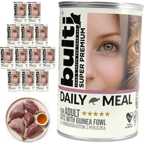 BULTI Repas Quotidien Aliment humide pour chat adulte Pintade 12x400g Complet (1/2)