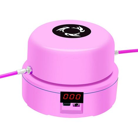 Machine à sauter à corde réglable et résistante pour adultes, avec comptage automatique, idéale pour le bureau et pour améliorer la force (rose). (1/5)
