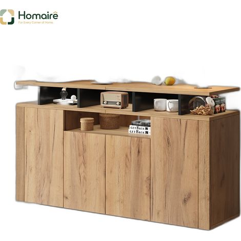 Flur- Garderobenschrank natur aus Polyester 140 x 40 x 85 cm HOMAIRE (1/5)