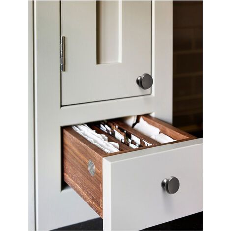 2 Piece Furniture Handle Set, Cabinet Handle, Drawer Handle, Kitchen Cabinet Handle, Gray, Single Hole Zinc Alloy (1/5)