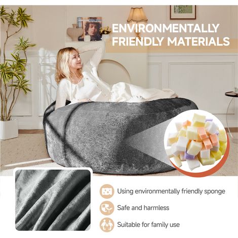 Pouf de 1,50 m,pouf,canapé pour adultes,chaise de lecture moelleuse et confortable,adaptée à la chambre,au balcon et à d’autres endroits-Mi (1/5)