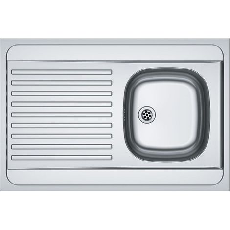 Franke – Évier inox 2 bacs réversible 90 x 60 cm – Isolation phonique sous égouttoir – Pour cuisine moderne