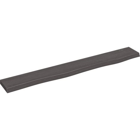 Étagère murale multiposition - Meuble Étagère murale gris foncé 80x10x2 cm bois chêne massif traité -BV45163 (1/4)
