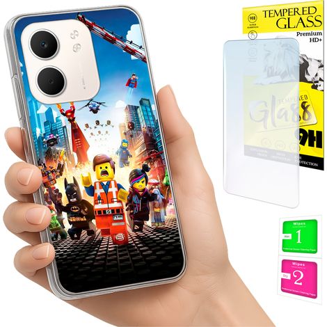 Custodia per Oppo A5X con cover posteriore e vetro temperato 9H. (1/5)