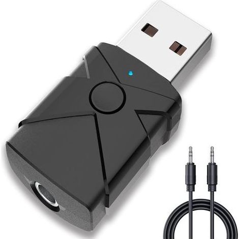 Récepteur émetteur Bluetooth 5.2, 5 en 1 sans Fil Voiture Adaptateur Bluetooth Aux avec Prise Jack 3,5 mm pour Le Streaming de Musique, pour Haut-parleurs stéréo TV Maison Voiture (1/5)