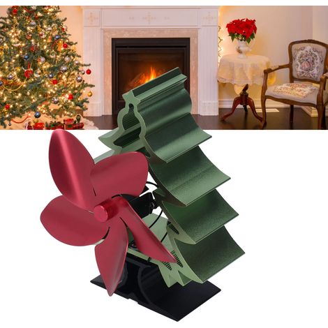 ventilateur thermique de cheminée en forme de sapin de Noël (1/5)