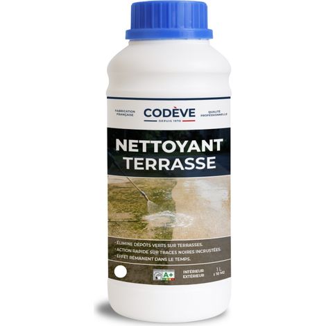 Codève Bois – Nettoyant terrasse 1 L – Pour pavés, carrelages, dalles, pierres et béton – Pénétration élevée, non agressif sur supports minéraux (1/5)