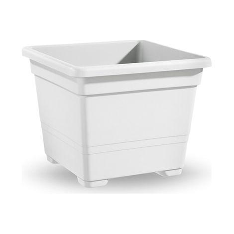 Vaso Quadro Bianco - 27 cm