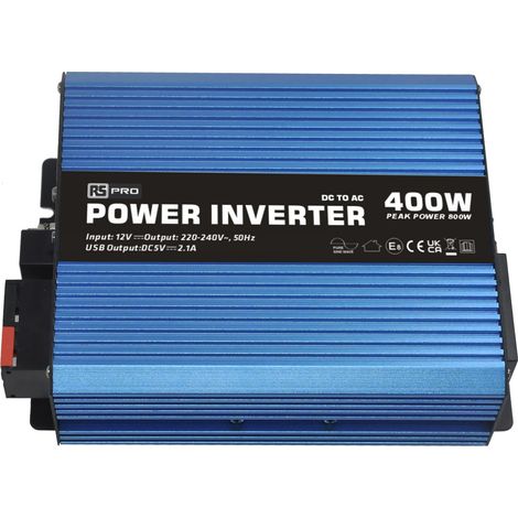Convertisseur continu-alternatif, Onde sinusoïdale pure, 12V c.c. / 230V c.a. - 400W ( Prix pour 1 )