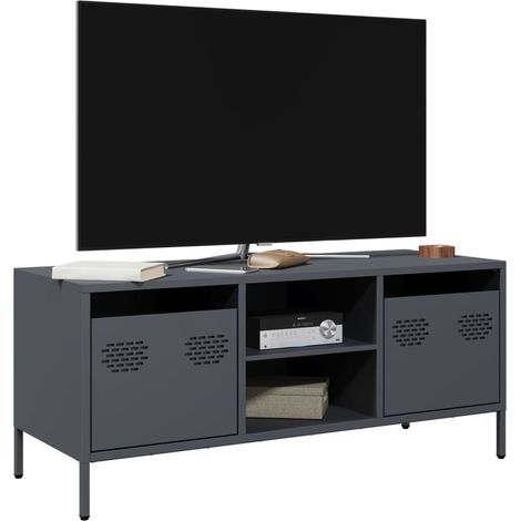 TV-Schrank Anthrazit 101,5x39x43,5 cm Kaltgewalzter Stahl