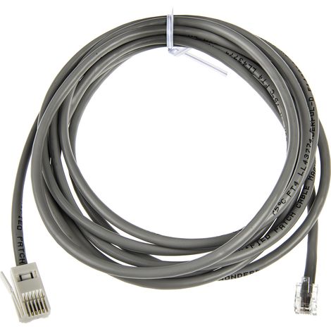 Rallonge téléphonique, RJ11 mâle / BT mâle, blindage Paire torsadée non-blindé (UTP), Transparent, 3m ( Prix pour 1 ) (1/2)