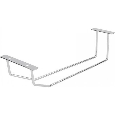 Support en acier porte-verres à pied (L)255 mm, chromé (1/4)