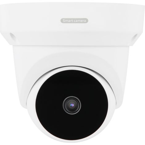 Caméra dôme PTZ WiFi 1080p avec détection de mouvement, audio bidirectionnel et vision nocturne infrarouge pour la sécurité de votre domicile. Prise 100-240 V.