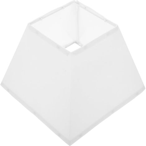Square Linen Lampshade Removable Easy Mount for Table Lamps and Floor Lamps Elegant Design for Bedroom Living Room (White) (1/5)