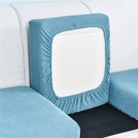 Housse De Coussin De Canapé - Velours Extensible - Protection Anti-Taches - Pour Canapé Fauteuil Banquette - Lot De 3 Pièces - Gris (1/2)