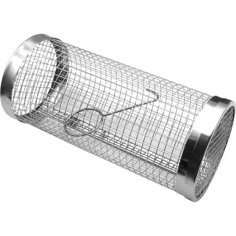 Grillrooster Mandje - Acero Inoxidable 18/8 - Antiadherente - Para Vegetales y Pescado - Universal para Barbacoas - 30x20x4 cm - 1 Unidad (1/5)