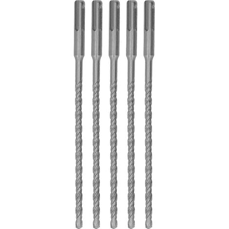 5-teiliges Set Schlagbohrer mit Hartmetallspitze, 2-schneidige Spiralbohrer für Ziegel und Beton, 210