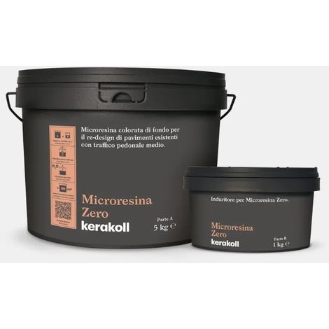 Microresina zero per il rivestimento di pavimenti esistenti 5 +1kg bianco