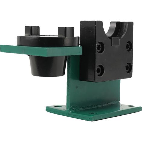 Portaherramientas, construcción de hierro y aluminio, uso vertical y horizontal, compatible con BT40, color verde, gestión eficiente de herramientas. (1/5)