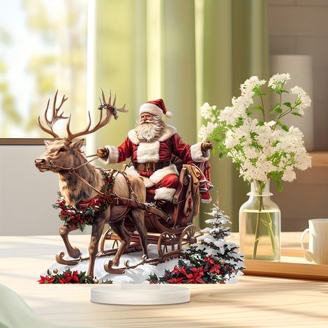 Décor De Noël - Arbre De Noël Miniature En Résine - Pour Cheminée Table Bureau Intérieur - 1 Pièce (1/5)