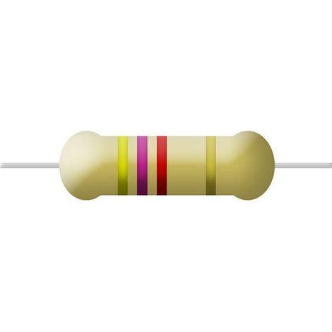 Resistencia Carbon 4K7 1/4W 5%  Axial