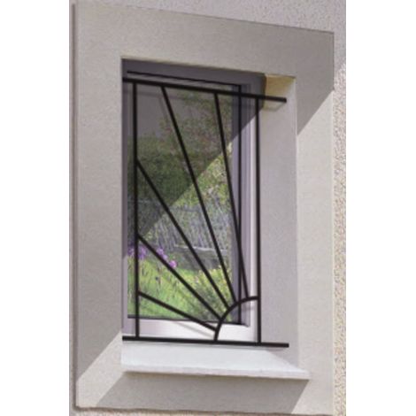 DMS – Grille de défense soleil pour fenêtre 45 cm x 40 cm – Acier prépeint – Installation facile entre tableaux – Sécurise vos fenêtres ouvertes