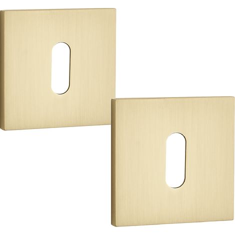 Quadratische Rosetten-Schlüsselplatte für Innentürgriff, Gold (1/2)