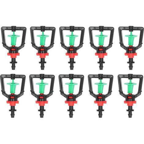 Micro-buse rotative à 360 °, pulvérisateur d'arrosage à buse d'atomisation à crochet inversé automatique en , adapté à l'irrigation de jardin, système d'irrigation agricole 10PCS (1/4)