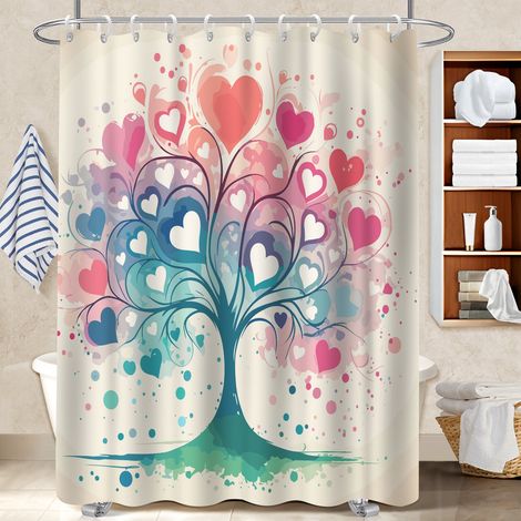 Rideau douche polyester 180x180 cocooning polyester pour salle de bain pour une déco qui inspire (1/5)