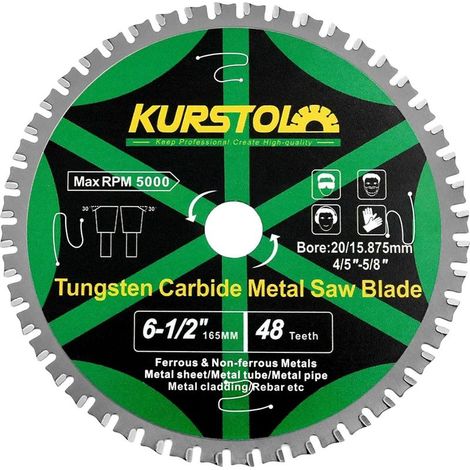 Lame Scie Circulaire pour Métal 165 x 20 mm Disques à Tronçonner Carbure pour Métal, Acier, Fer, Nickel, Titane, Métaux Ferreux, Tubes en Acier Pour acier, fer, nickel, titane, métaux ferreux, tubes (1/5)
