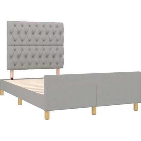 Giroletto senza Materasso Grigio Chiaro 120x190 cm in Tessuto vidaXL (1/5)
