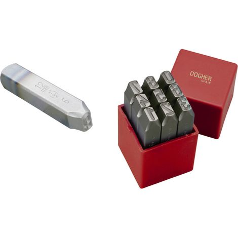 Dogher 763-030 JGO DE 9 PUNZONES NUMERICOS 3.0MM (1/8)