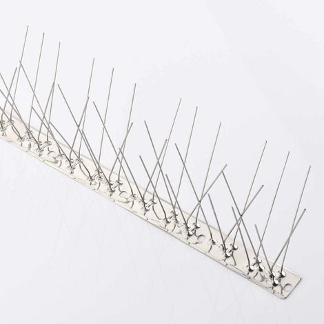 lot de 10pcs 3.3 Mètres Pointes Anti-Oiseaux en Acier Inoxydable- Pics Anti-Pigeons,Moineaux,Corneilles (1/4)