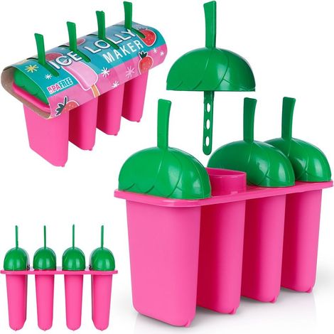 Moldes para helado, molde para paletas, 4 piezas, sorbete, EXCELLENT HOUSEWARE 259310 (1/5)