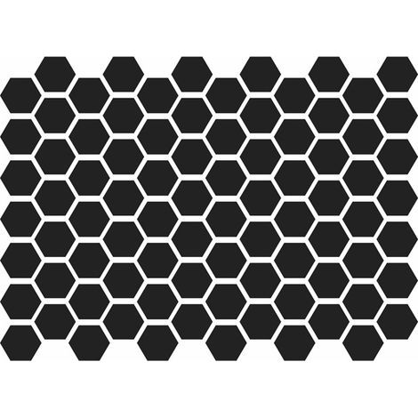 CCYKXA Pack of 1 Reflective Sticker, Black, for Helmet, Reflectors for Bicycle, Scooter, Stroller (Hexagon) (1/5)