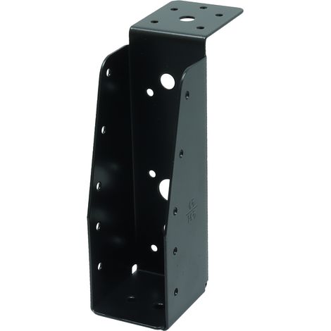 Support de poteau noir galvanisé avec lèvre pour poutres de 4.5 x