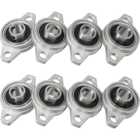 Lot de 8 paliers auto-aligneurs Kfl001 12mm en alliage de zinc, roulements à alignement automatique pour axe, haute précision et durabilité. (1/5)
