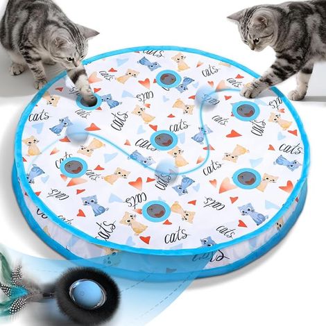 Interactive Cat Toy - Fast Rolling Ball - Cat Toy - Movable Ball Activated by Motion Song - 5 Holes (1/5)