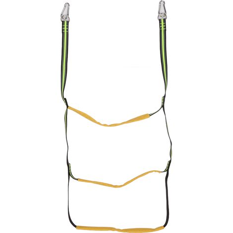 Échelle de corde marine pliable 3 marches, solide et résistante pour canot pneumatique, canoë, kayak, bateau à moteur (1/5)