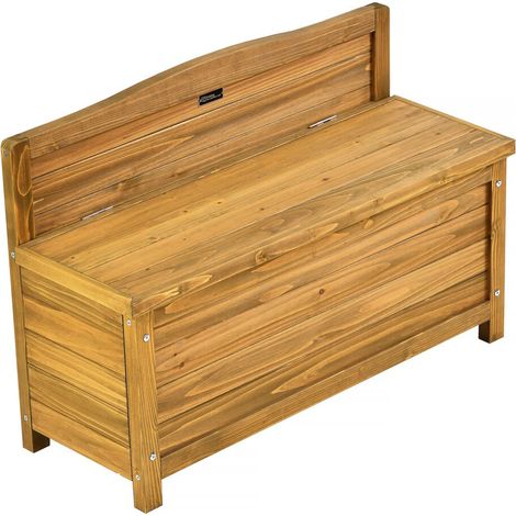 Panchina da giardino in legno "Ben" - 90 x 33 x 60 cm - Marrone