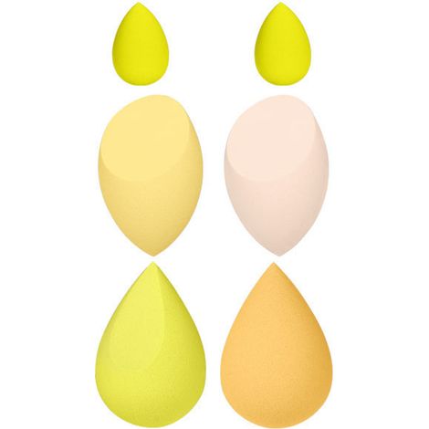 Éponges à maquillage Drift Bottle Beauty Egg, éponge à fond de teint en forme de goutte, coffret cadeau avec pot, design macaron, mini éponge biseautée couleur goutte d'eau (1/5)