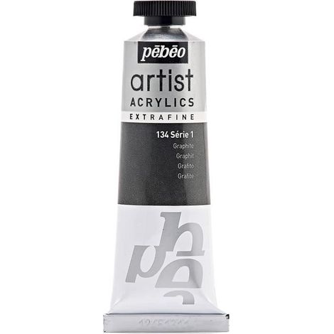 Peinture - PEBEO - Graphite - 37 ml - Extra fine - Brillant (1/4)