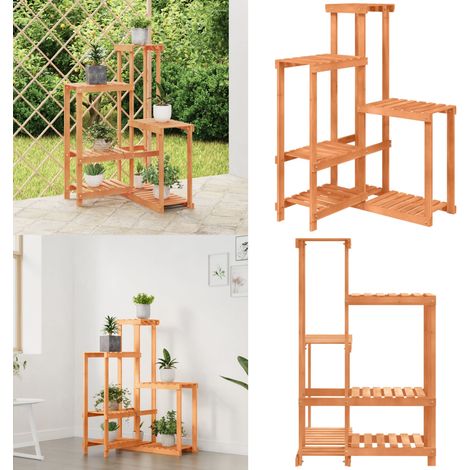 Support à fleurs 62,5x61,5x101,5 cm bois massif de sapin - Support Mural Plante - Rangement Plantes - Étagères Murales - Jardinière Murale - Déco Intérieur - Home & Living (1/5)