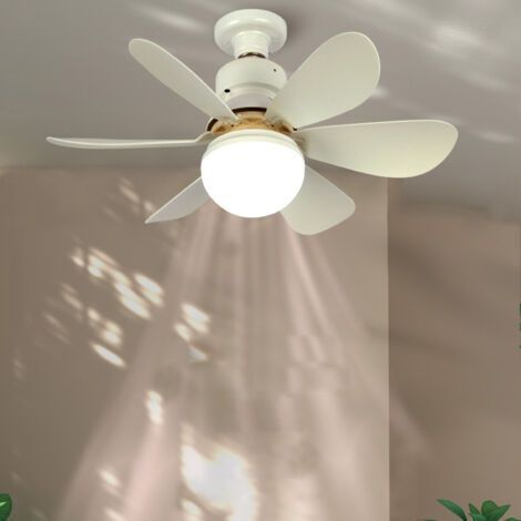Ceiling Fan with Remote Control, Adjustable Color Temperature, Dimmable, 3 Fan Speeds, 1h/2h/4h Timer (1/5)