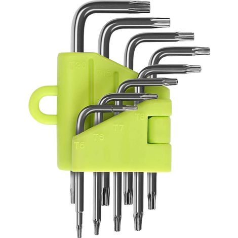 Torx-Winkelschlüssel, 8-teiliges Torx-Inbusschlüssel-Set, Sternschraubendreher T5 T6 T7 T8 T9 T10 T15 T20, Schraubenschlüsselsätze Handwerkzeuge Torx-Inbusschlüssel (1/5)