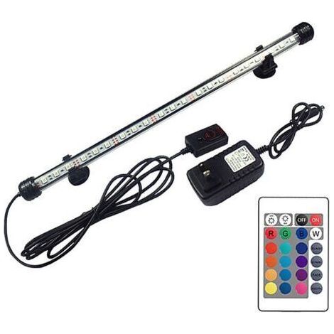 Lampe de plongée à bulles d'aquarium étanche à LED (lumière à bulles télécommandée de 39 cm) (1/5)
