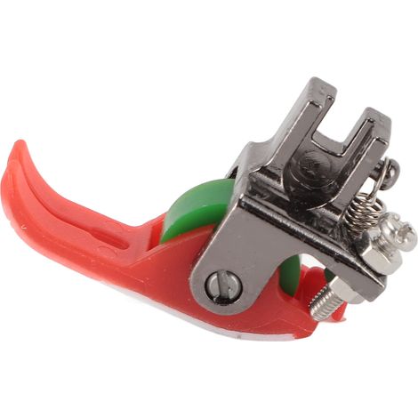 Pied presseur à roulettes étroites Universel Revêtement PTFE Plastique et Acier Inoxydable pour Machine à Coudre Plate Tissus Épais et Légers (1/5)
